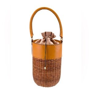 Kayu Rattan Straw Bucket Bag
